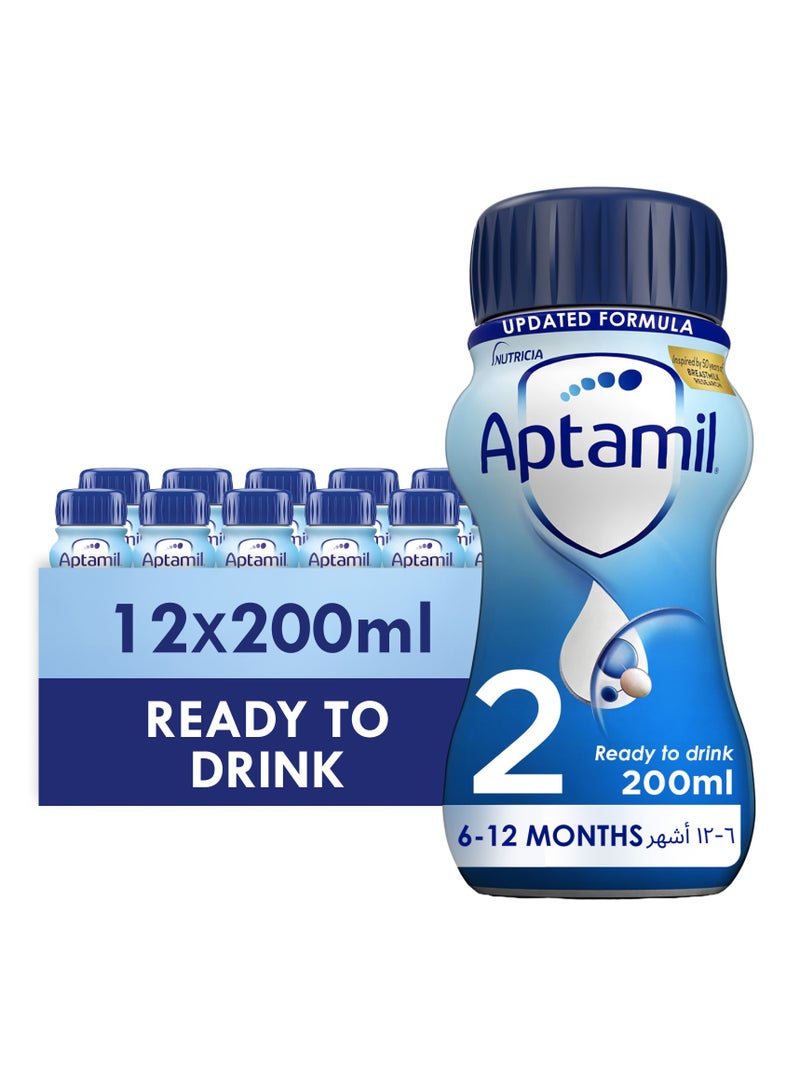 ابتاميل حليب فورمولا متقدم 2 للمتابعة من 6-12 شهرًا، عبوة سهلة الاستخدام - Image 1